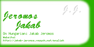 jeromos jakab business card